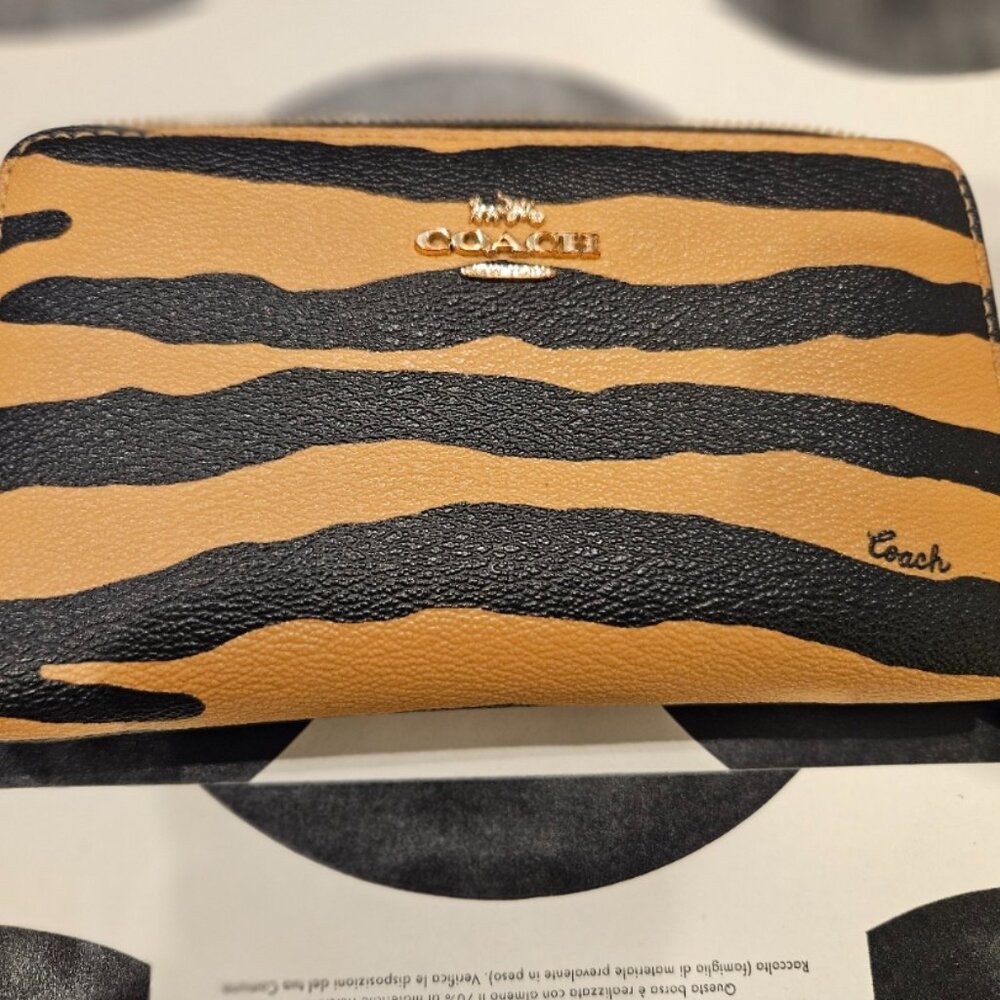 Coach Tiger Print Wallet